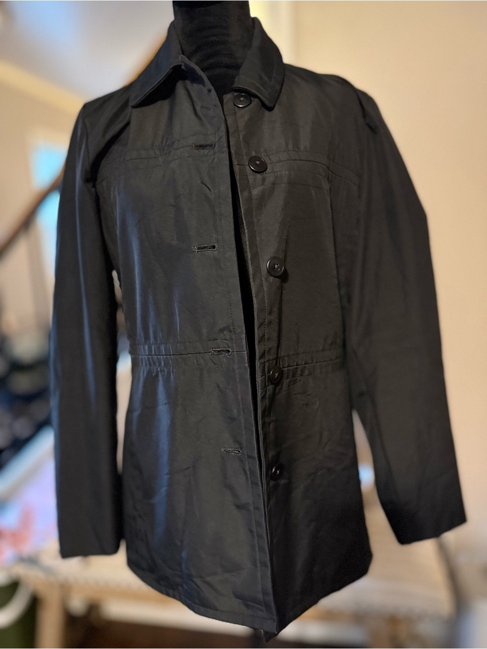 GAP Men's Black Lightweight Button-Up Jacket